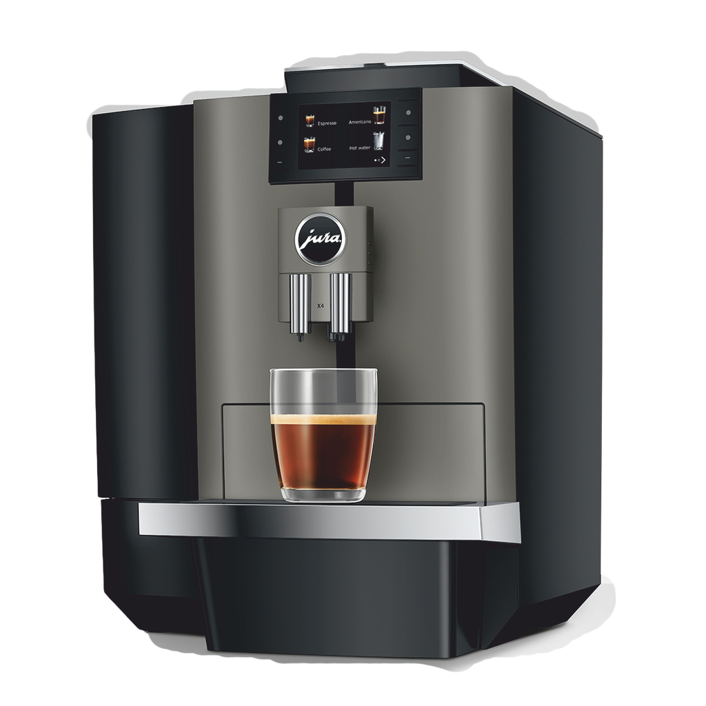 JURA X4c : Machine à café noire professionnelle – haut débit, raccordée à l’eau, pensée pour les pros
