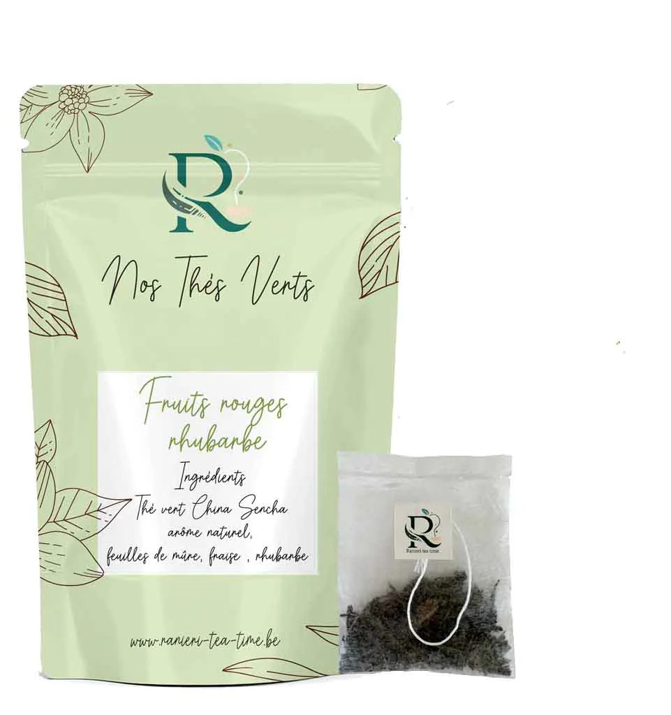 Ranieri-Tea Thé vert Fraise Rhubarbe 50u.